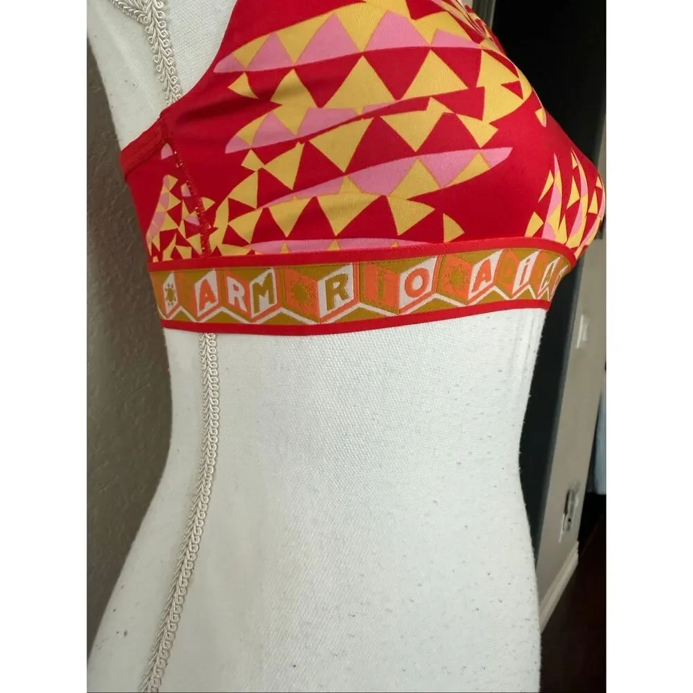 Adidas x Farm Rio Red Adjustable Sports Bra Small A/C Cup